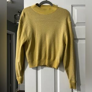 Free People Metallic Crewneck Sweater